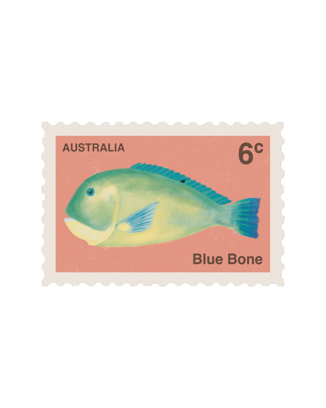 Blue Bone Sticker